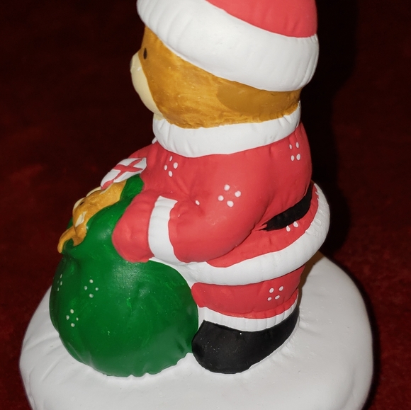 Holiday Musical Ceramic Bear Figurine - Picture 3 of 9